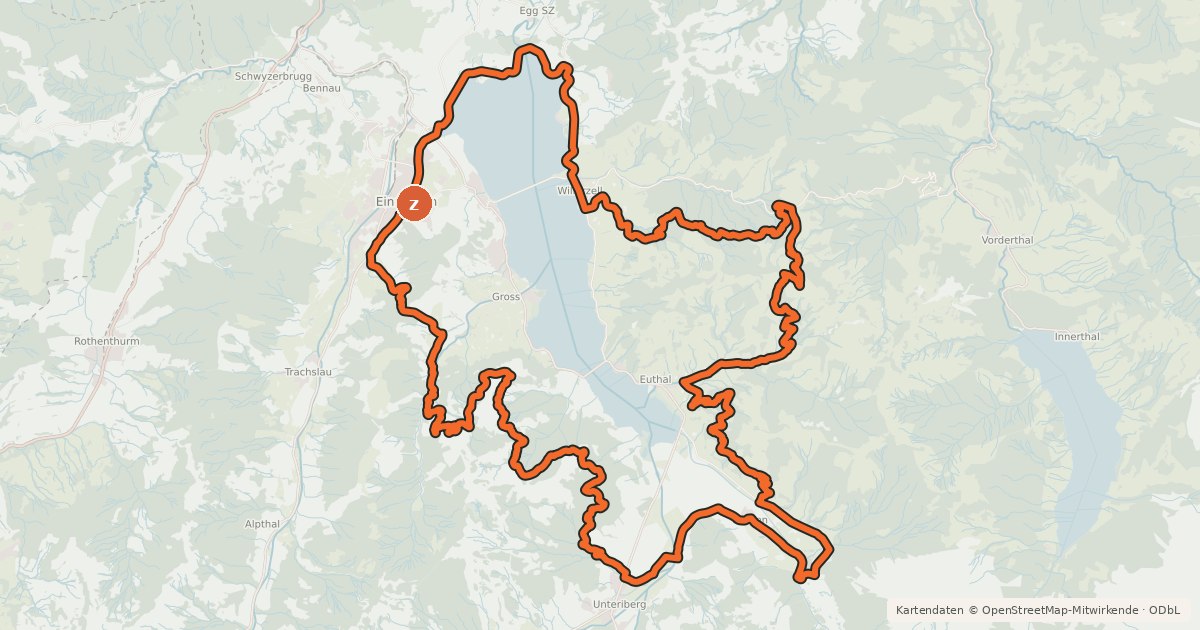 Kartenübersicht der Radroute Iron Bike Rennstrecke mittel
