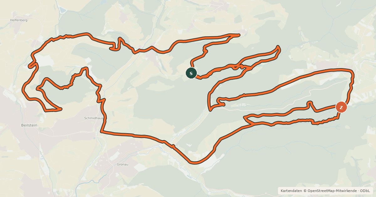 Kartenübersicht der Radroute IVB MTB 6 Hoch Hinaus