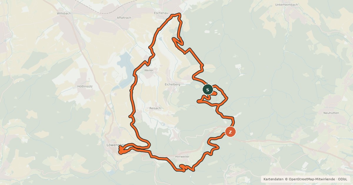 Kartenübersicht der Radroute IVB MTB Tour 3 Paradies Tour