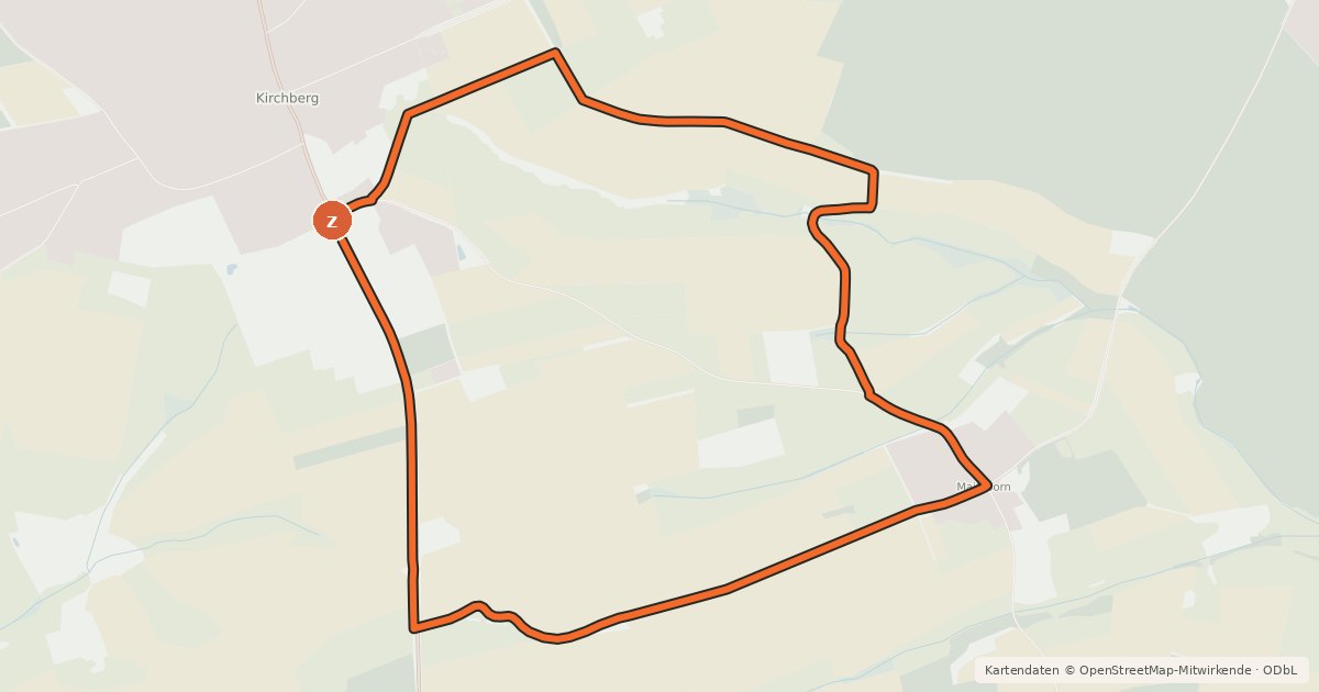 Kartenübersicht der Radroute Jakob-Kneipp-Tour