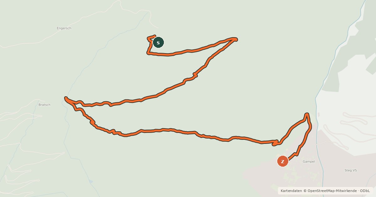 Kartenübersicht der Radroute Jeizi Enduro