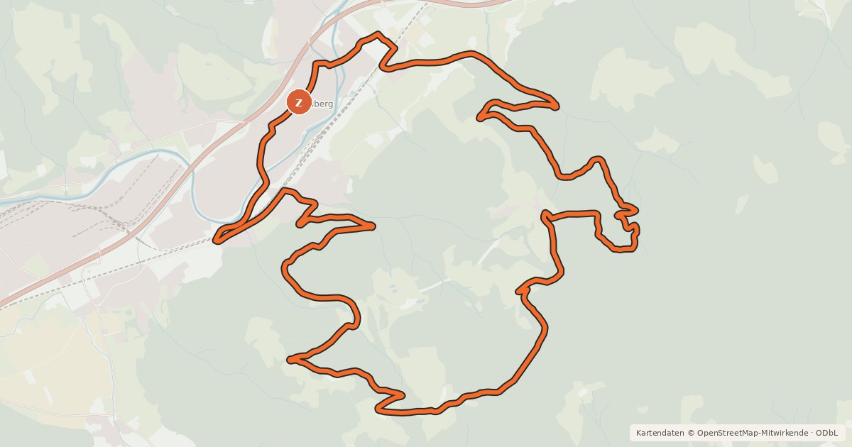 Kartenübersicht der Radroute K2 MTB-Strecke Kindberg – Suppenberg