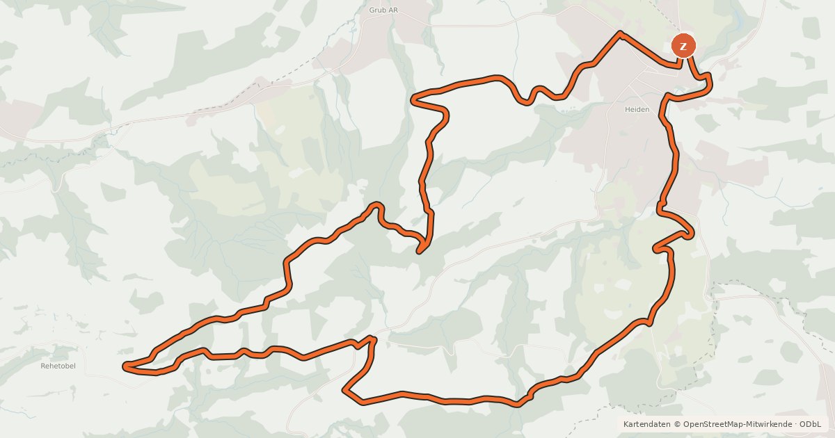 Kartenübersicht der Radroute Kaien-Route