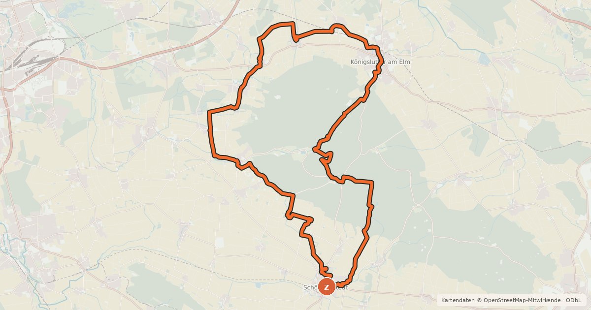 Kartenübersicht der Radroute Kaiserdom-Route