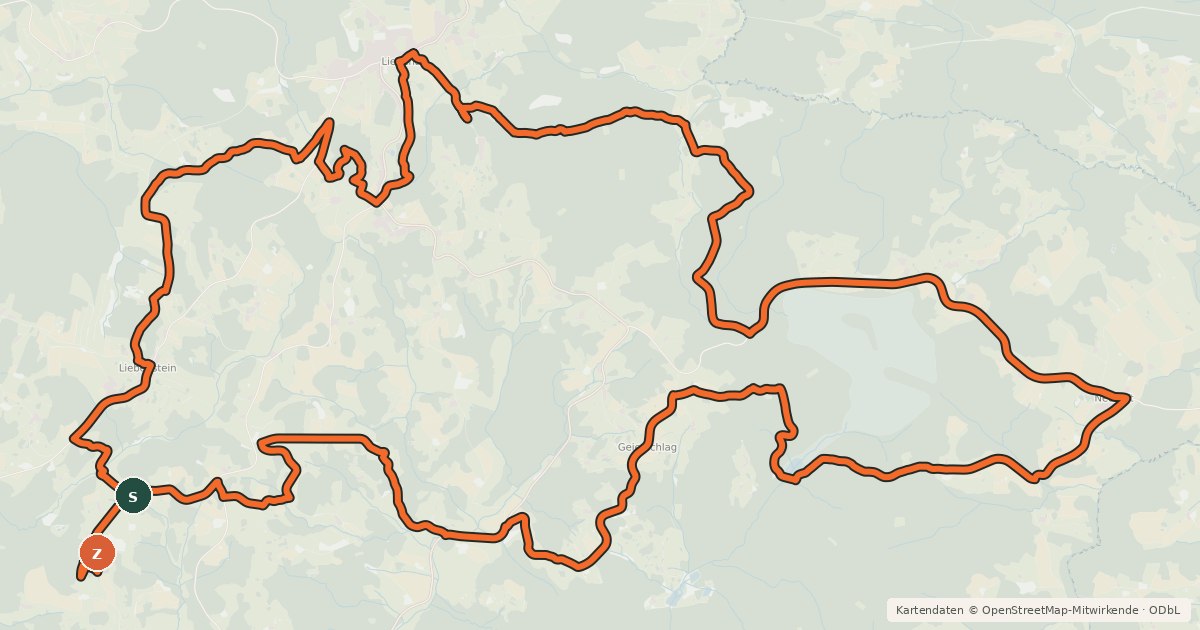 Kartenübersicht der Radroute Kammerer Kreuz Tour M6