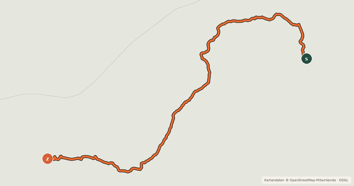 Kartenübersicht der Radroute Kargil to Dras