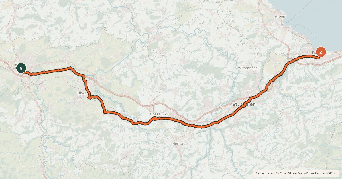 Kartenübersicht der Radroute Kartäuser-Fürstenland-Route
