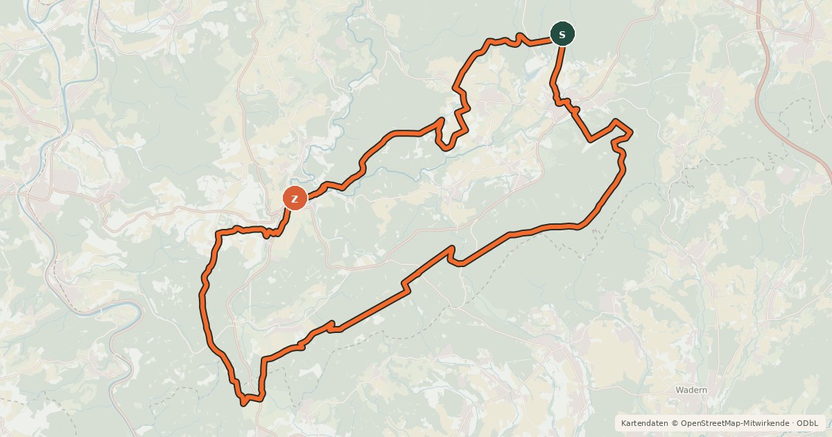Kartenübersicht der Radroute Keller Rad-Aktiv-Route
