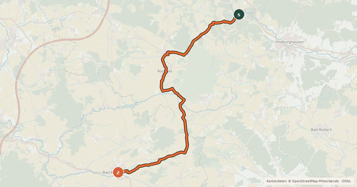 Kartenübersicht der Radroute Keltenradweg