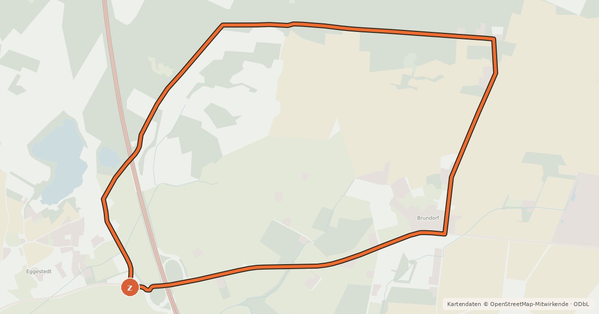 Kartenübersicht der Radroute Kieferntour