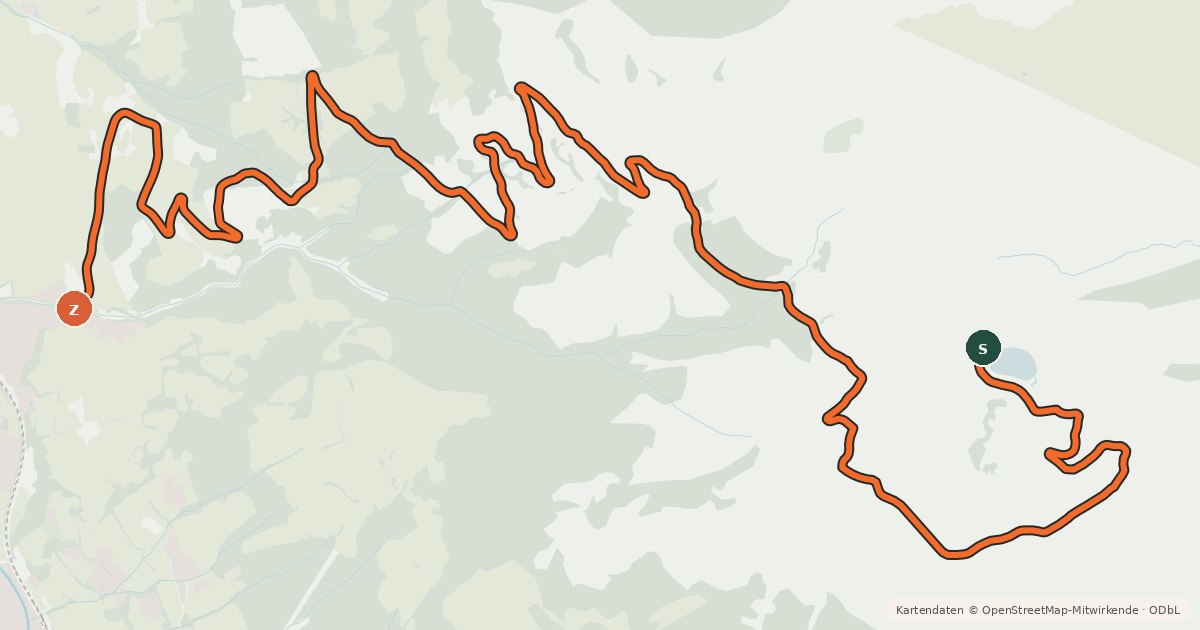 Kartenübersicht der Radroute Kitzbüheler Horn