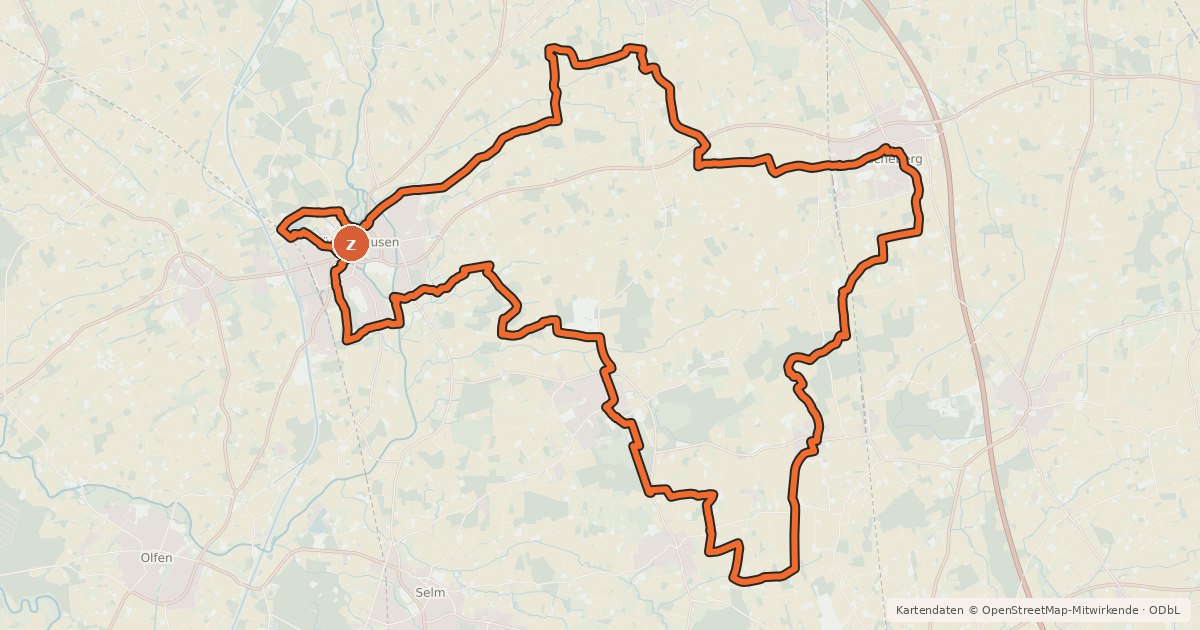 Kartenübersicht der Radroute Kleeblatt-Radtour 2