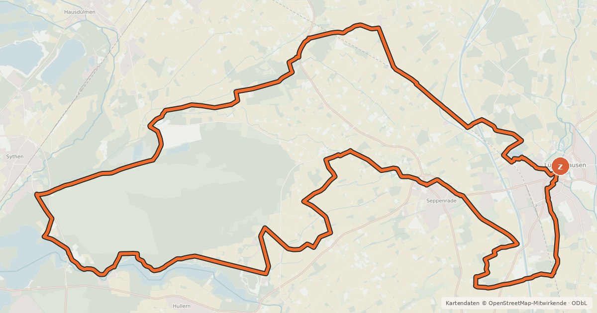 Kartenübersicht der Radroute Kleeblatt-Radtour 4