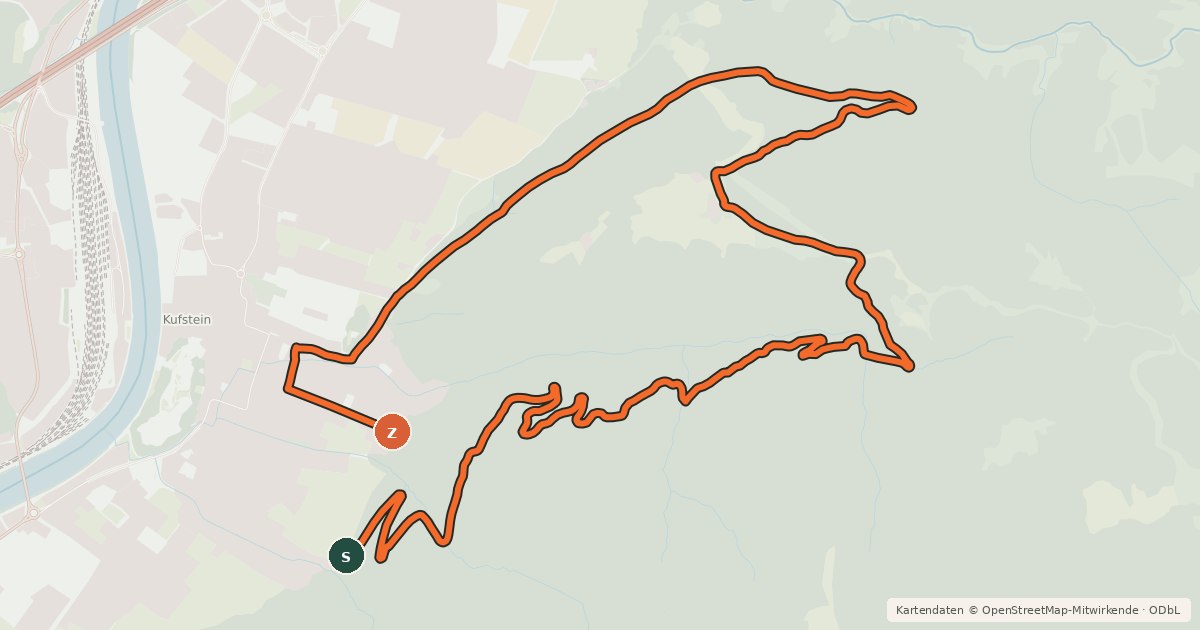 Kartenübersicht der Radroute Kleine Stadtberg-Runde