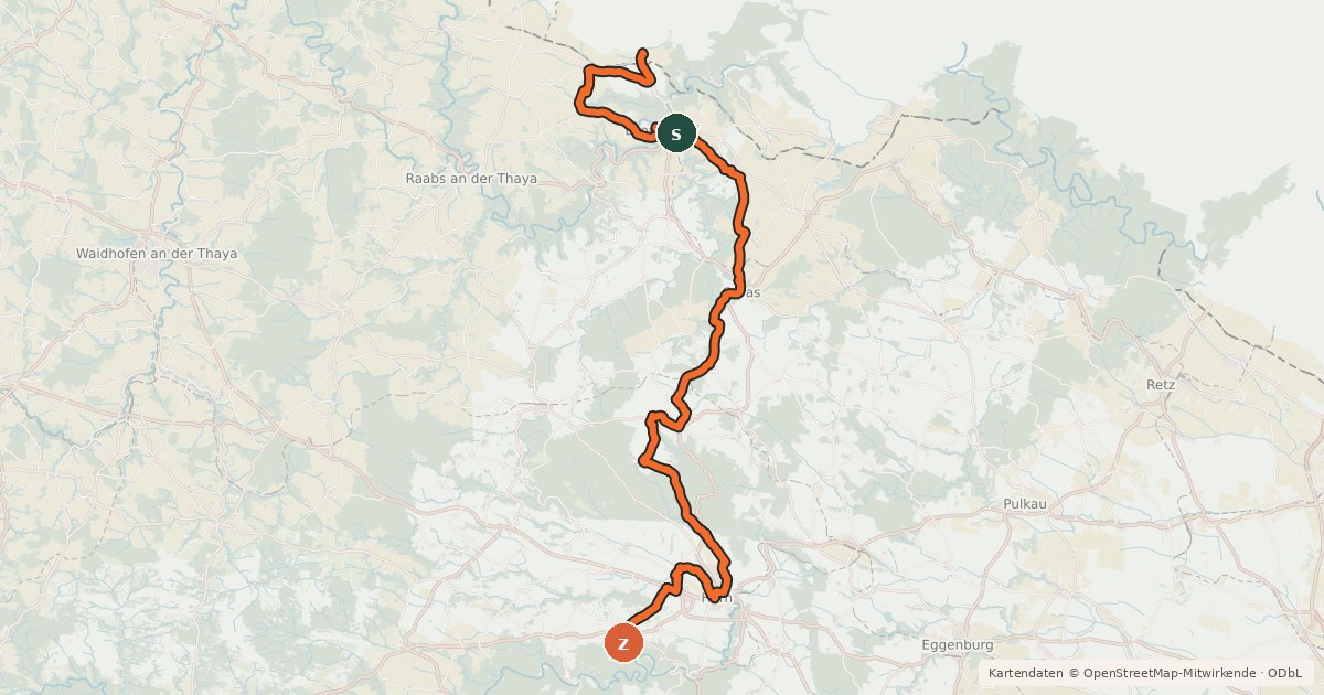 Kartenübersicht der Radroute Kloster Radweg
