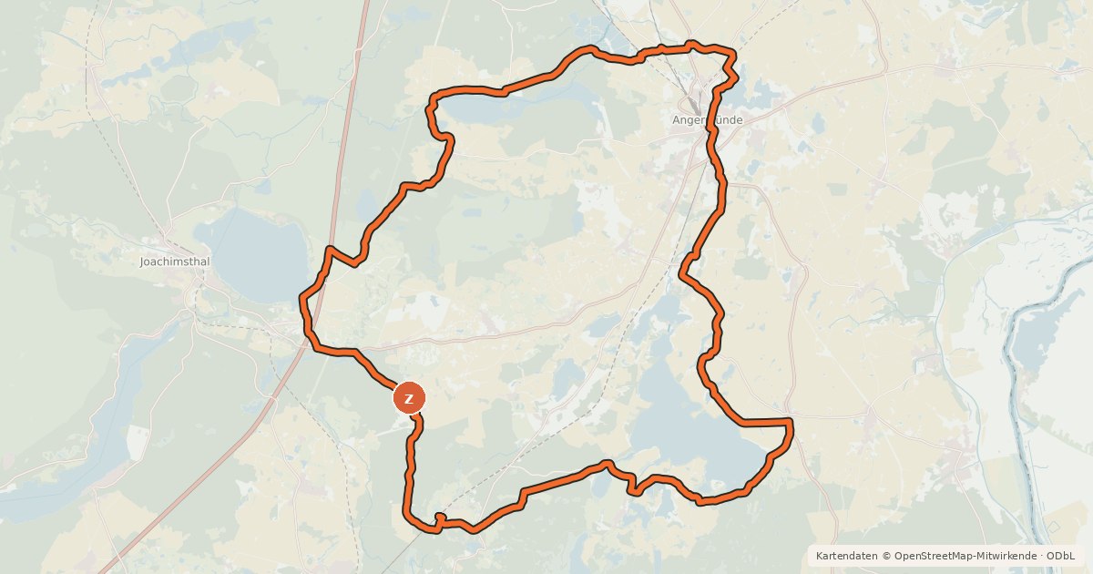 Kartenübersicht der Radroute Klostertour