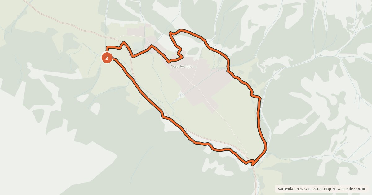 Kartenübersicht der Radroute Kneipptour