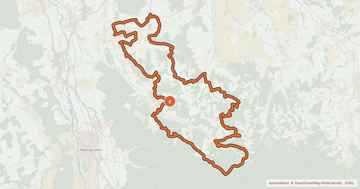 Kartenübersicht der Radroute Kobernausserwald MTB Arena