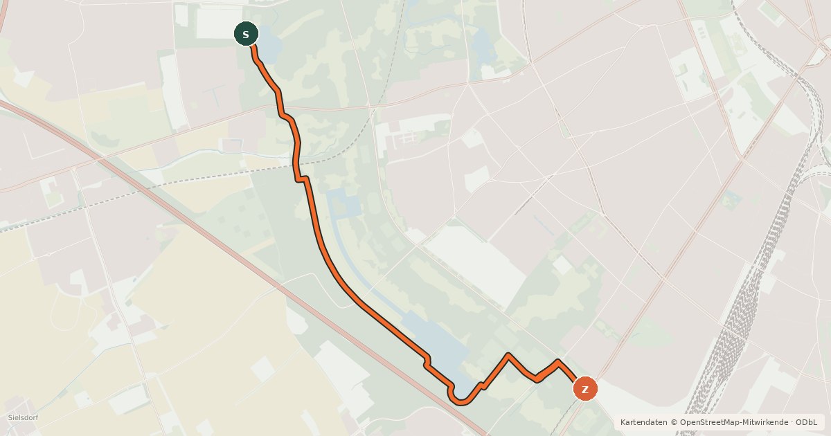Kartenübersicht der Radroute Köln (10) - Köln (14)
