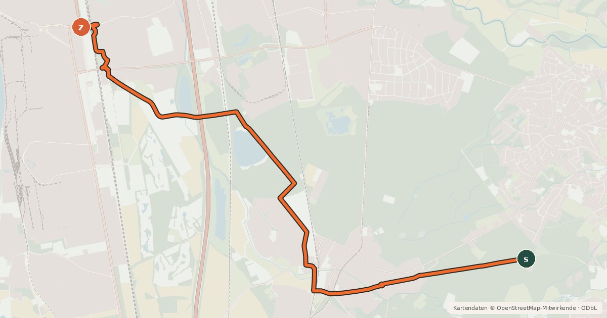 Kartenübersicht der Radroute Köln (35) - Leverkusen (66)