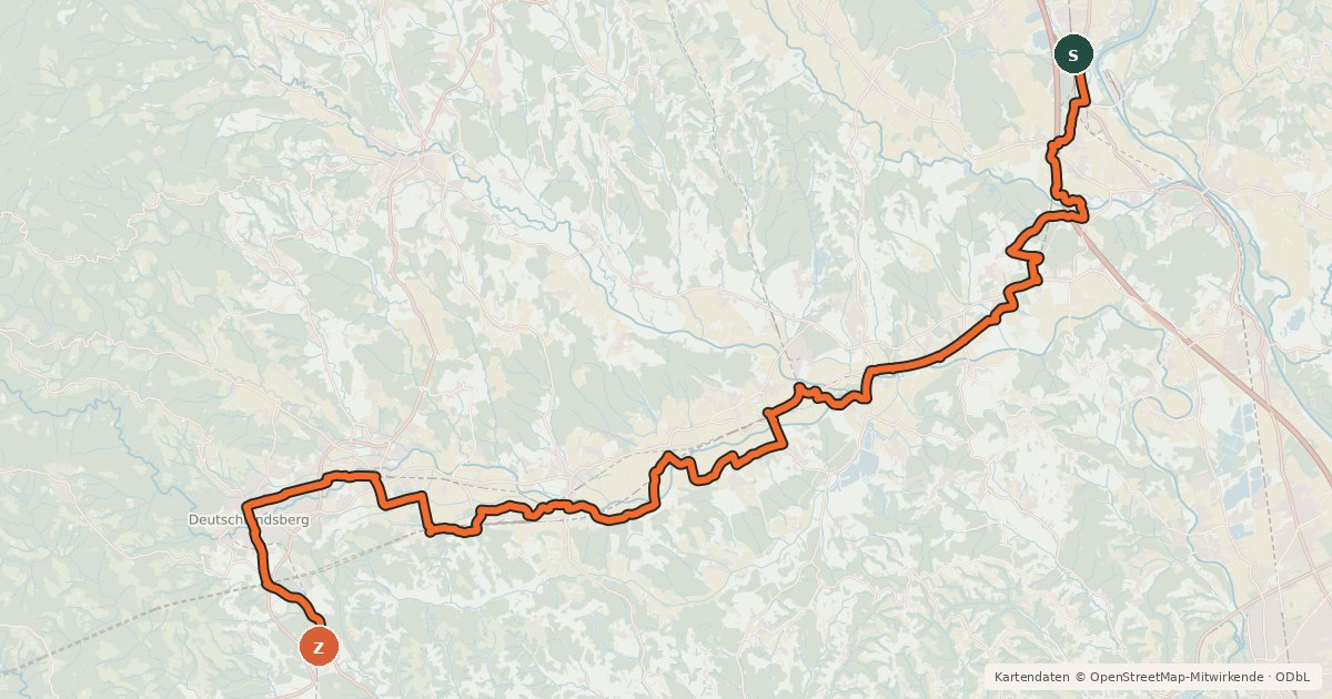 Kartenübersicht der Radroute Koralmbahn Rad-Infopfad