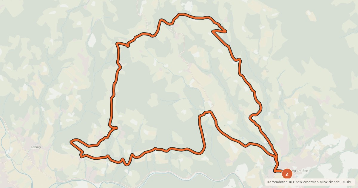 Kartenübersicht der Radroute Kreilkogltour