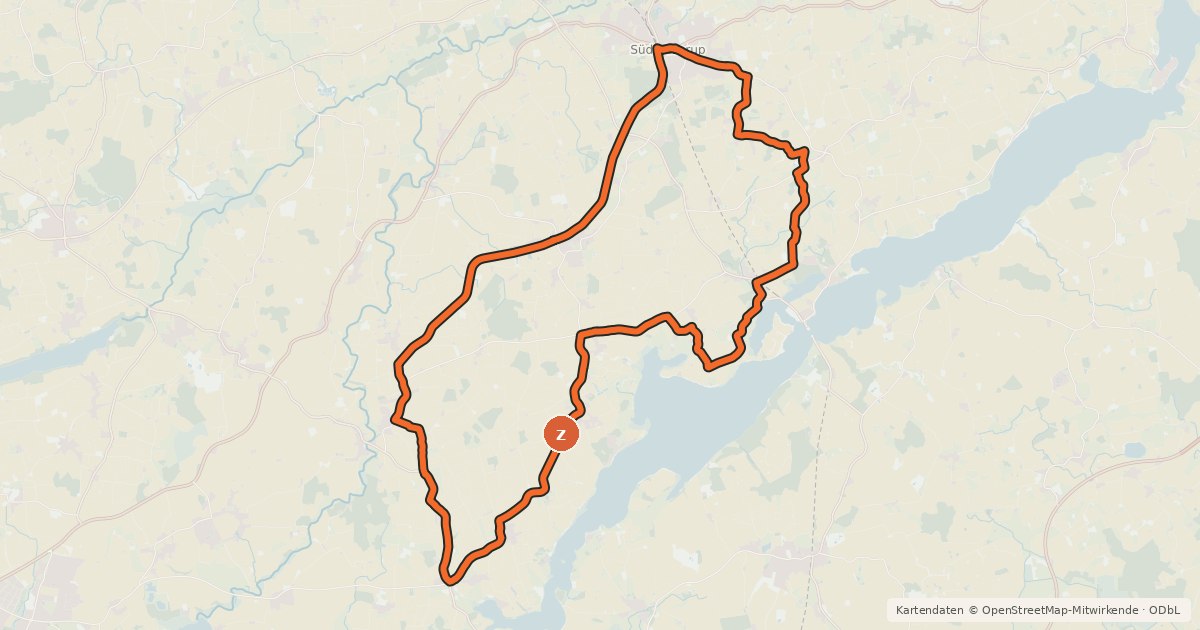 Kartenübersicht der Radroute KreisbahnTörn