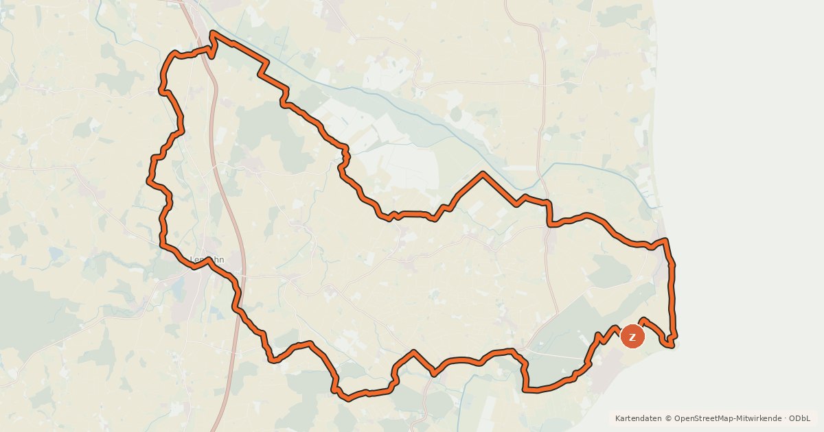 Kartenübersicht der Radroute kul tour