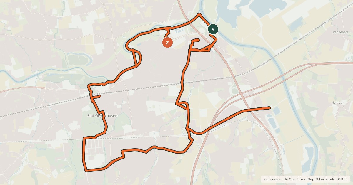 Kartenübersicht der Radroute Kultur-Route