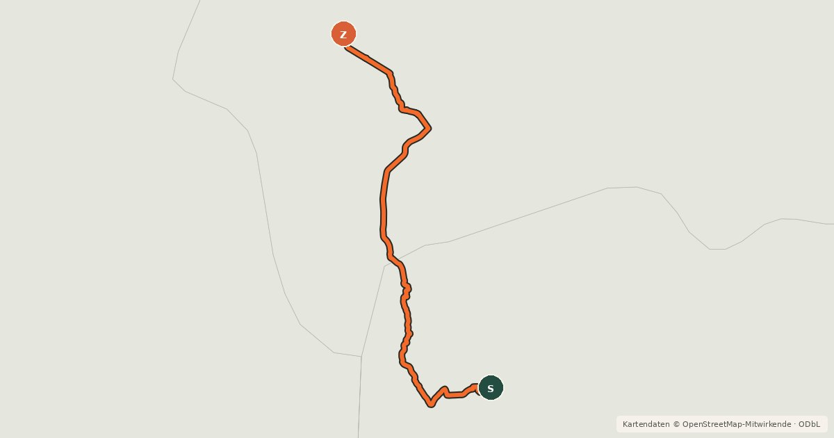 Kartenübersicht der Radroute La Grande Traversée du Volcan à Vélo, étape 1, Port-d'Agrès / Maurs