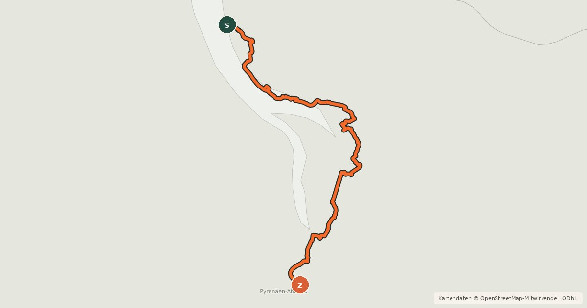Kartenübersicht der Radroute La route de la corniche à vélo