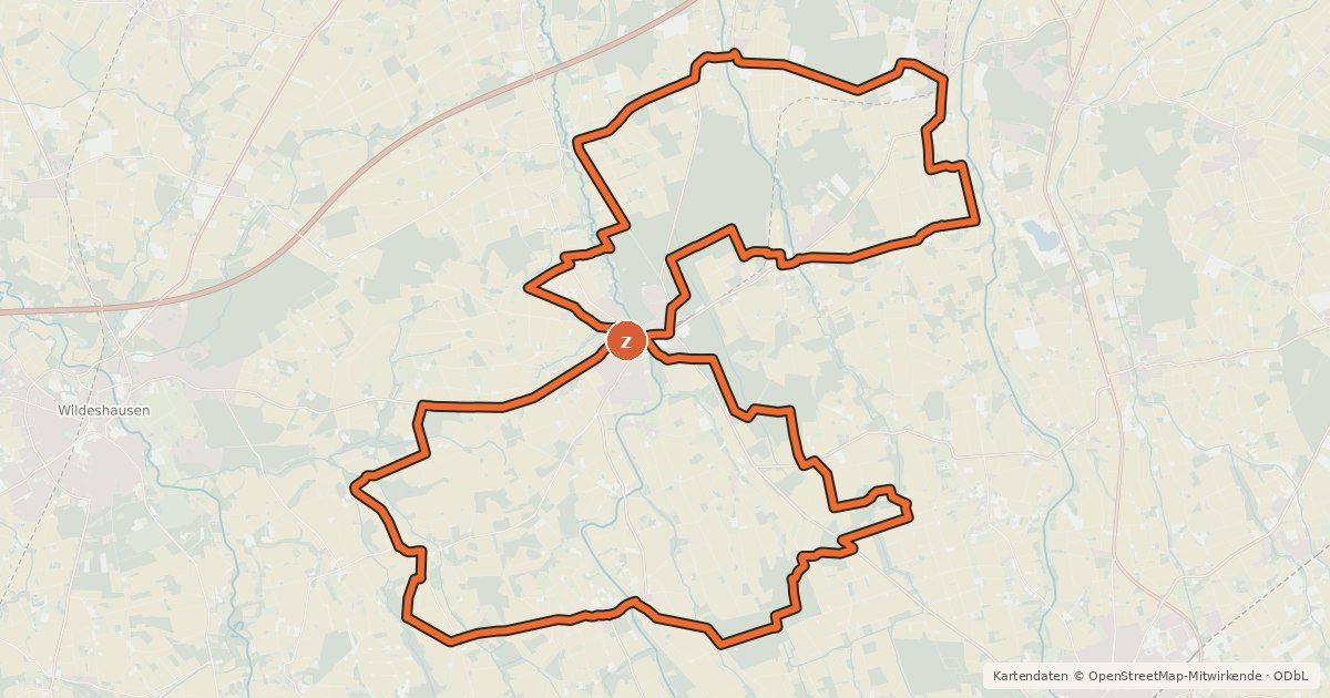Kartenübersicht der Radroute LandGenuss-Tour