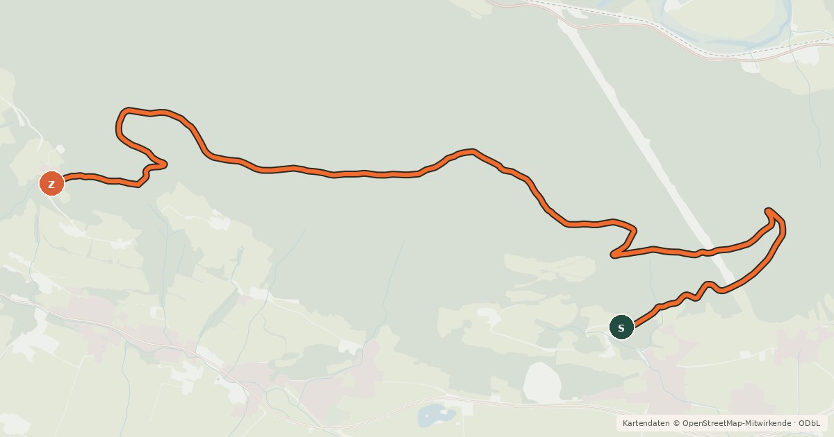 Kartenübersicht der Radroute Lassinger Mountainbike Tour