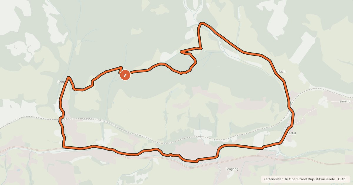 Kartenübersicht der Radroute LE 09 | Gunzi Trail