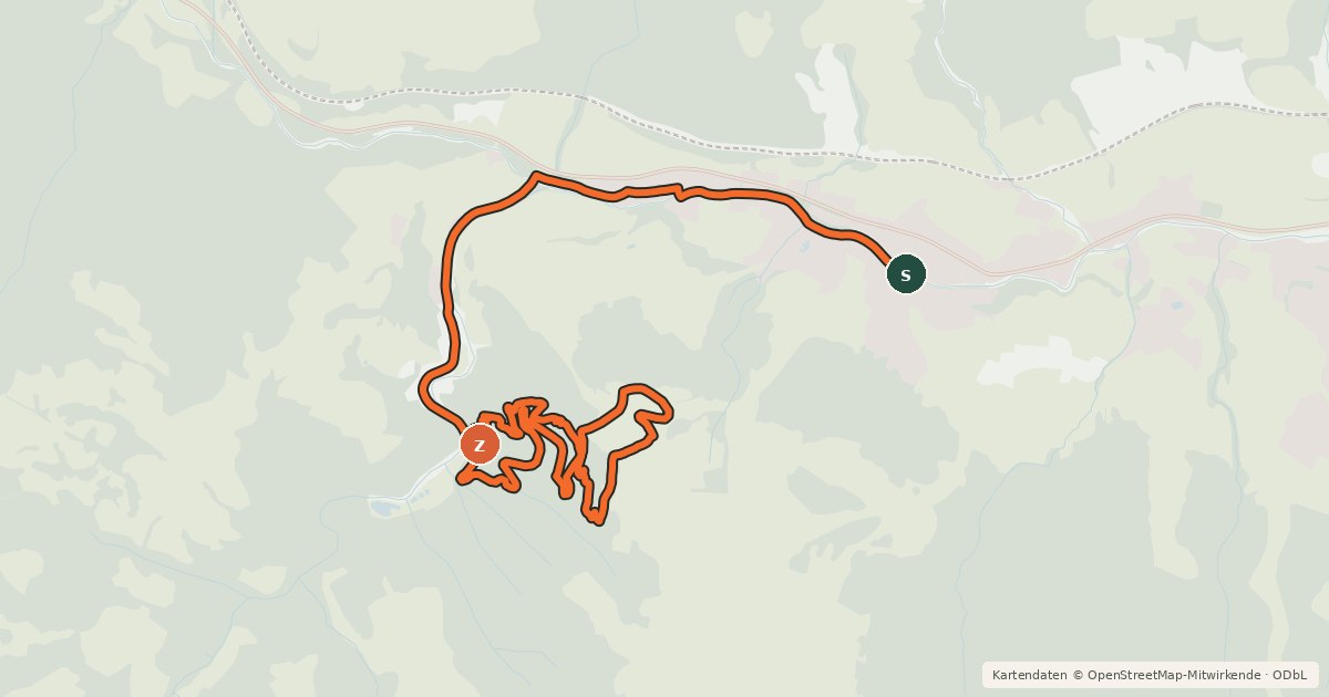 Kartenübersicht der Radroute LE 13 | Schwarzleo-Trail-Tour