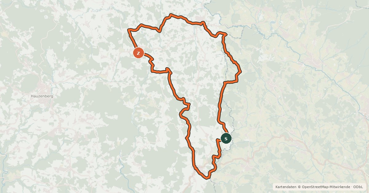 Kartenübersicht der Radroute Leinenradweg