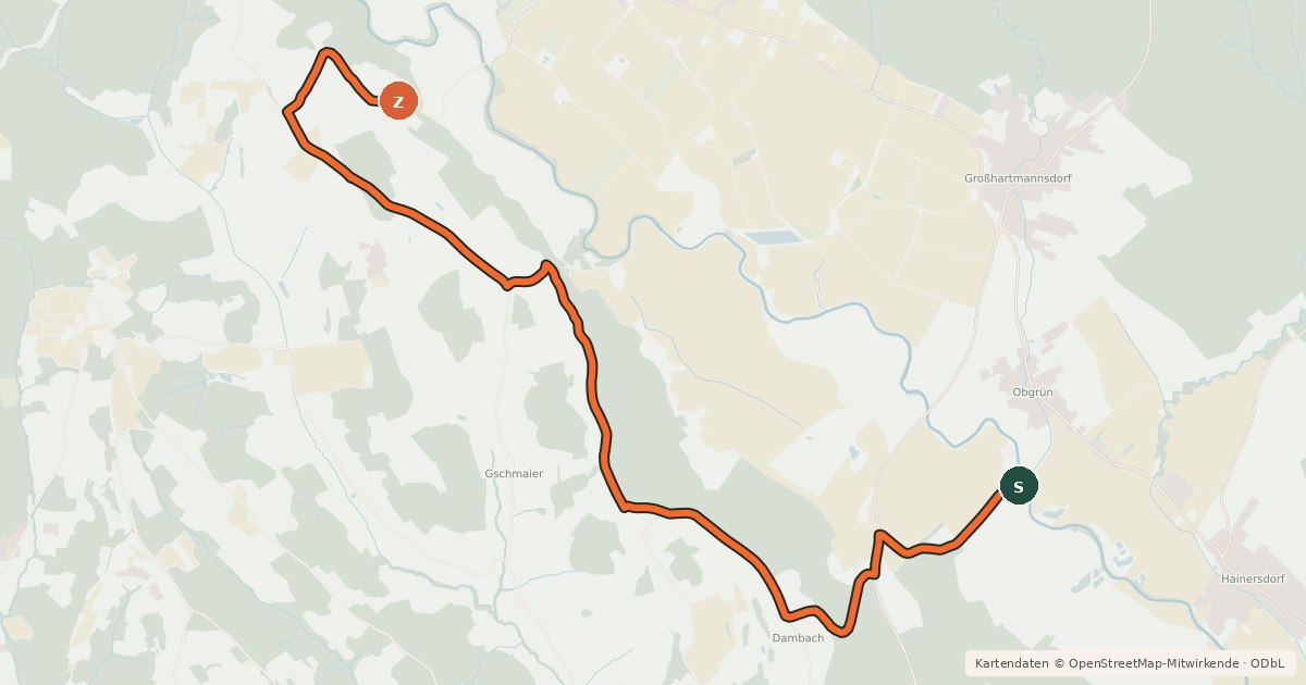 Kartenübersicht der Radroute Lichteneggtour