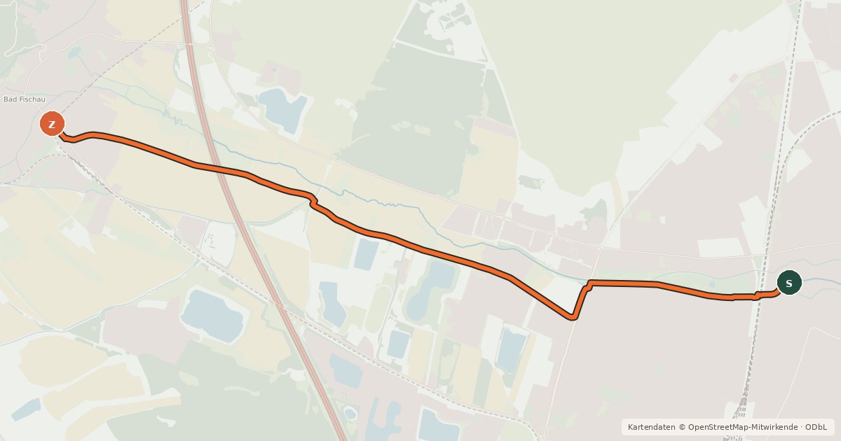 Kartenübersicht der Radroute Lichtenwörth - Wr. Neustadt - Bad Fischau-Brunn