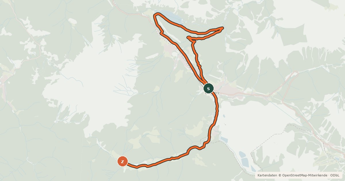 Kartenübersicht der Radroute LN11 - Eisenerzer Ramsau