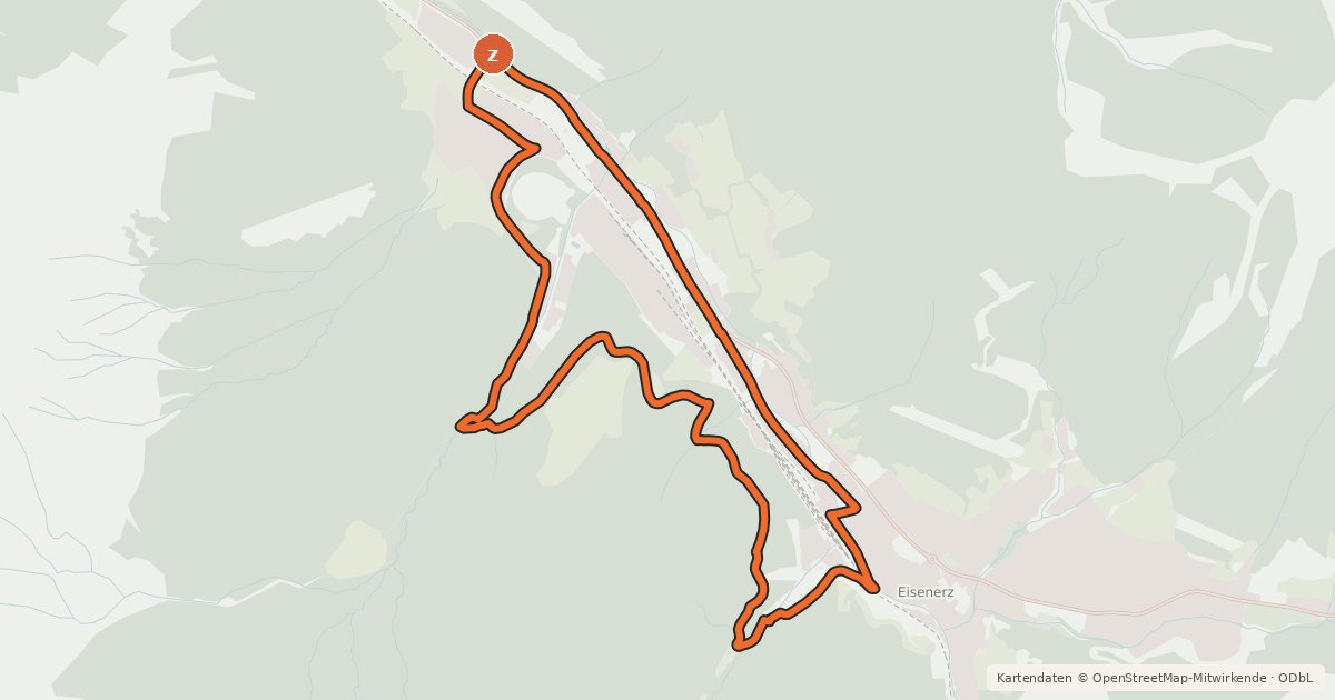 Kartenübersicht der Radroute LN13 - MTB Panorama