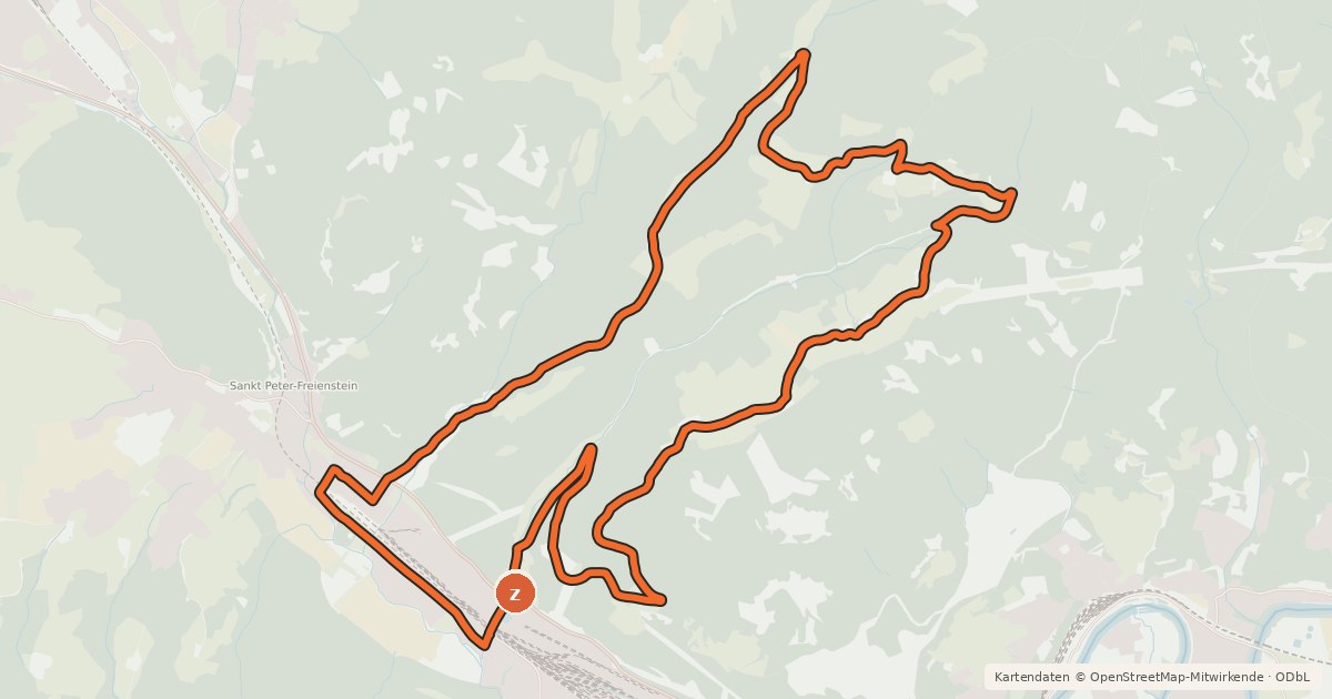 Kartenübersicht der Radroute LN7 Tollinghöhe