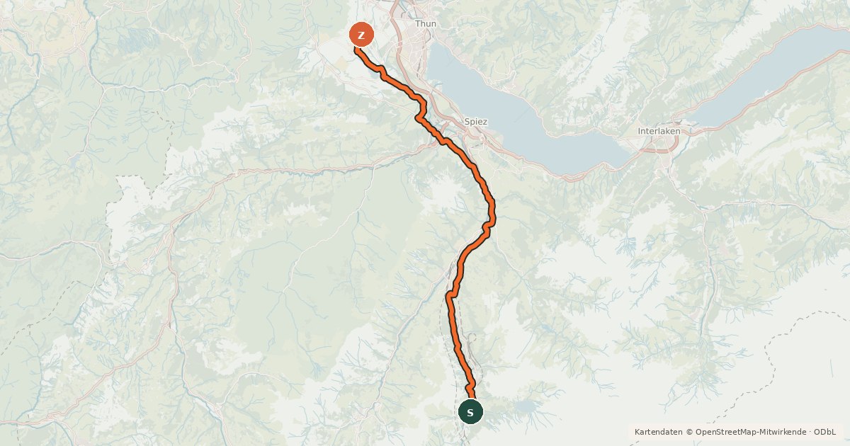Kartenübersicht der Radroute Lötschberg-Jura