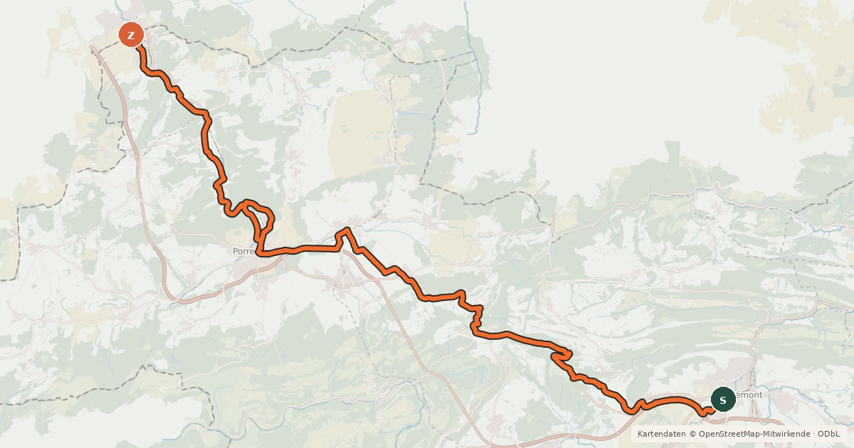 Kartenübersicht der Radroute Lötschberg-Jura