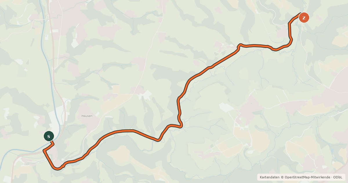 Kartenübersicht der Radroute Lohmar Höngesberg (34) - Neunkirchen-Seelscheid Breiderheide (35)