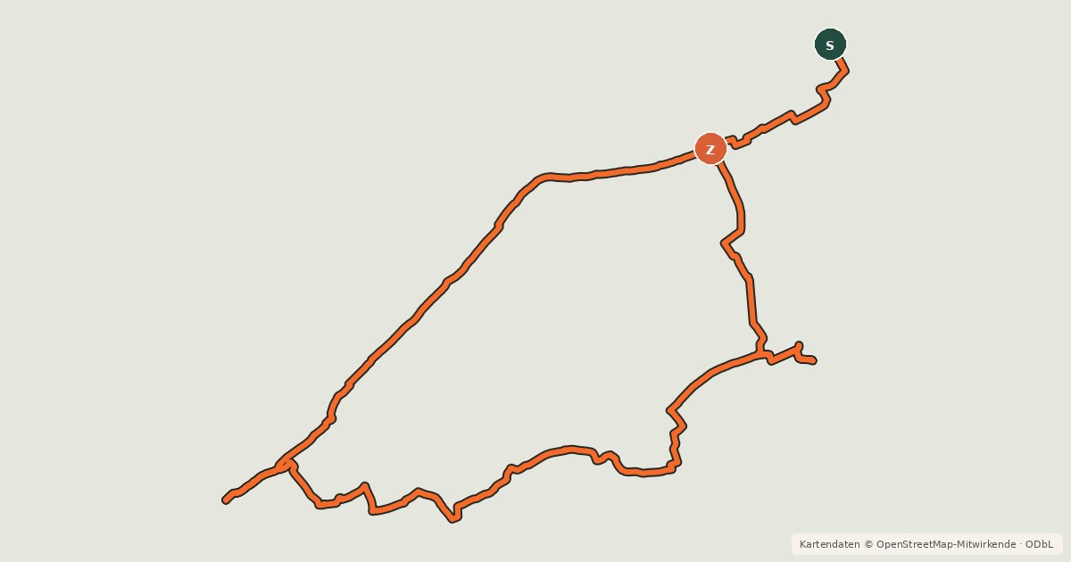 Kartenübersicht der Radroute Loire à Vélo 5g - via Chambord