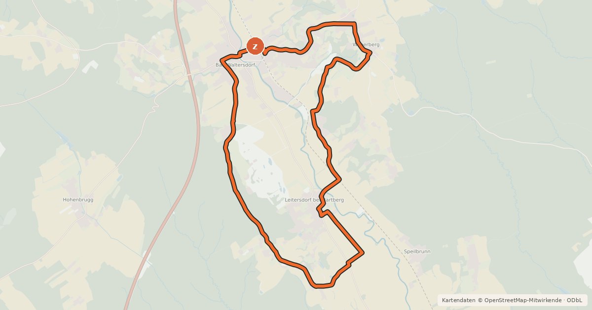 Kartenübersicht der Radroute Lucullus-Tour
