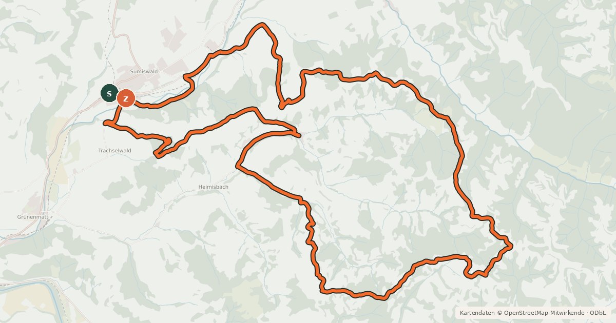 Kartenübersicht der Radroute Lüdere Bike