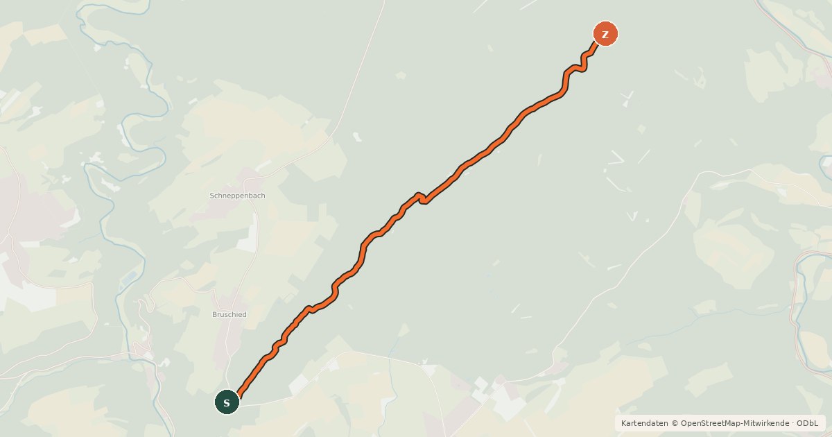 Kartenübersicht der Radroute Lützelsoon Kammtrail
