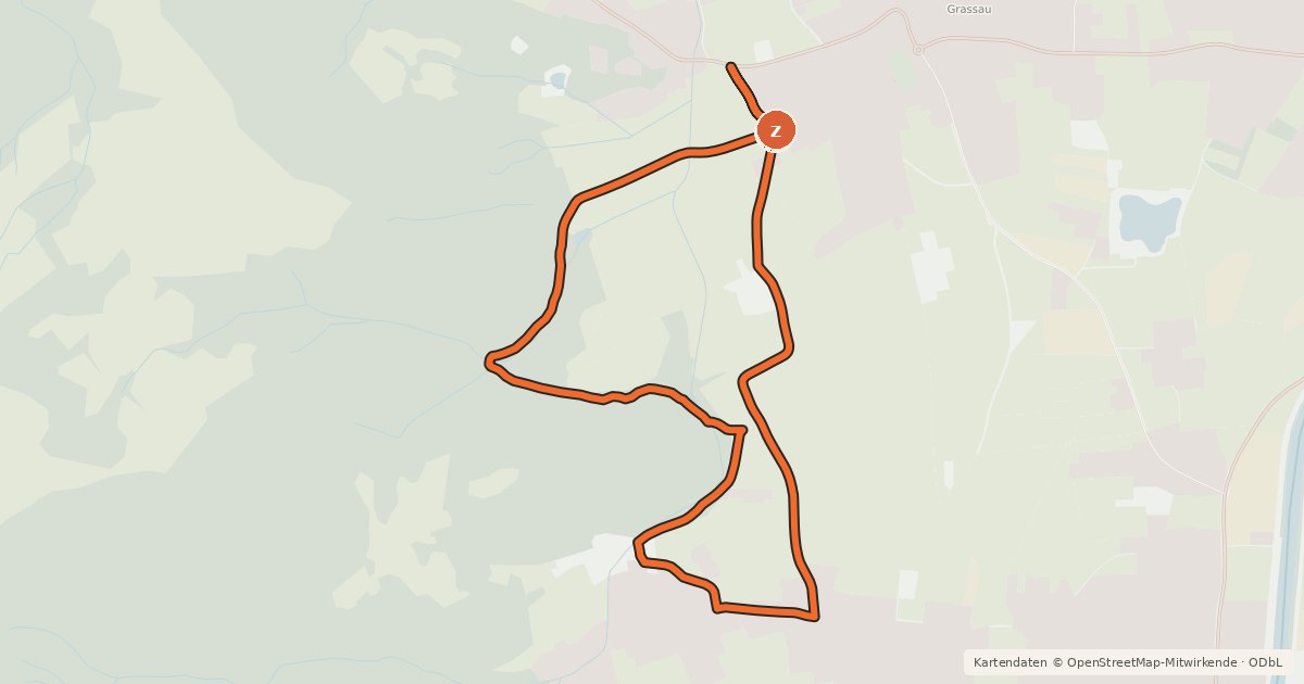 Kartenübersicht der Radroute Märchenpark Runde