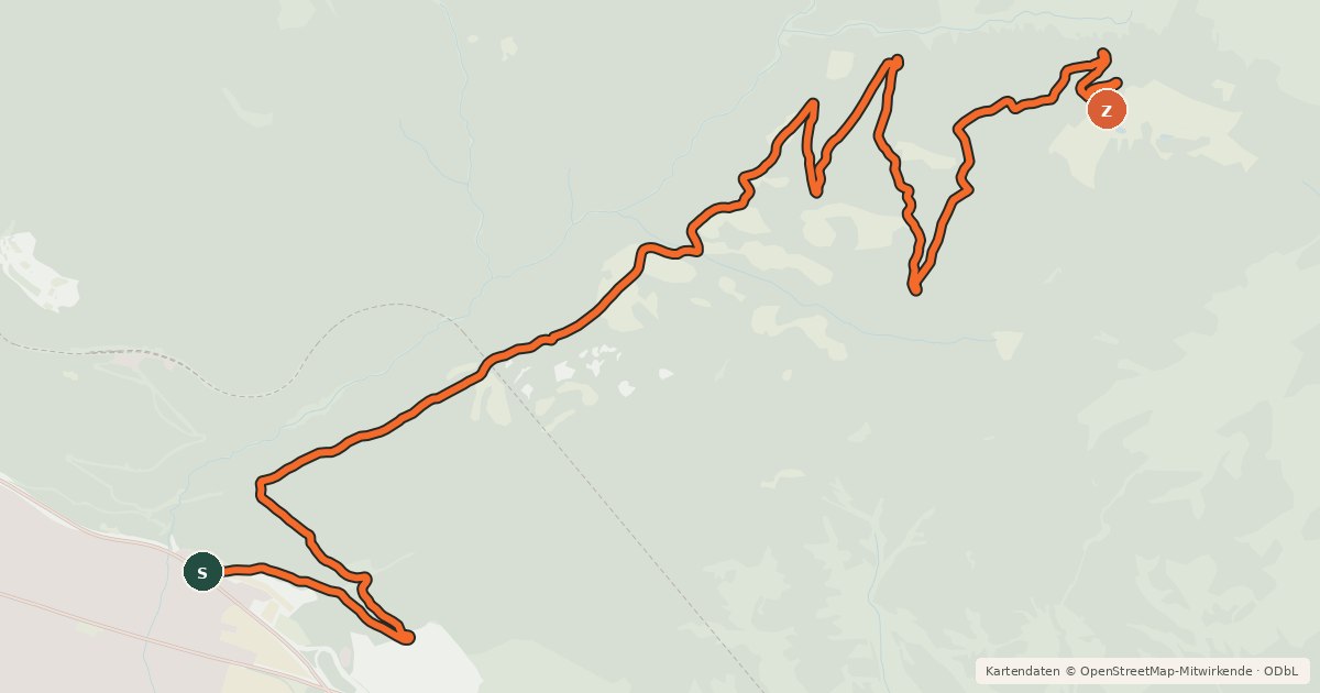 Kartenübersicht der Radroute Magdeburger Hütte